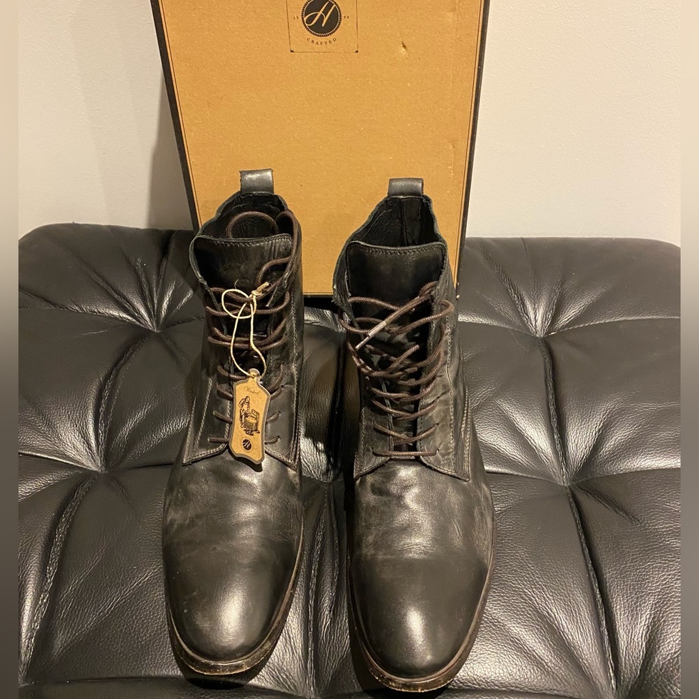 Hudson Swathmore Mens Leather Lace Up Boots Size: 11 US